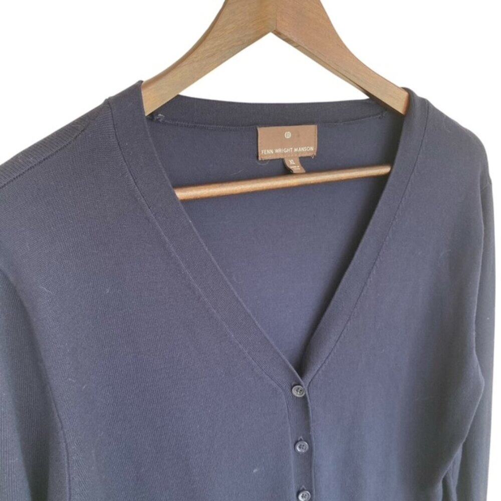 Fenn Wright Manson Navy Button Front Cardigan - Xl - image 2